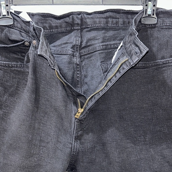 Men’s Jeans Levi’s Dark Black Denim “505” Straight Leg 36x30 - Picture 2 of 4